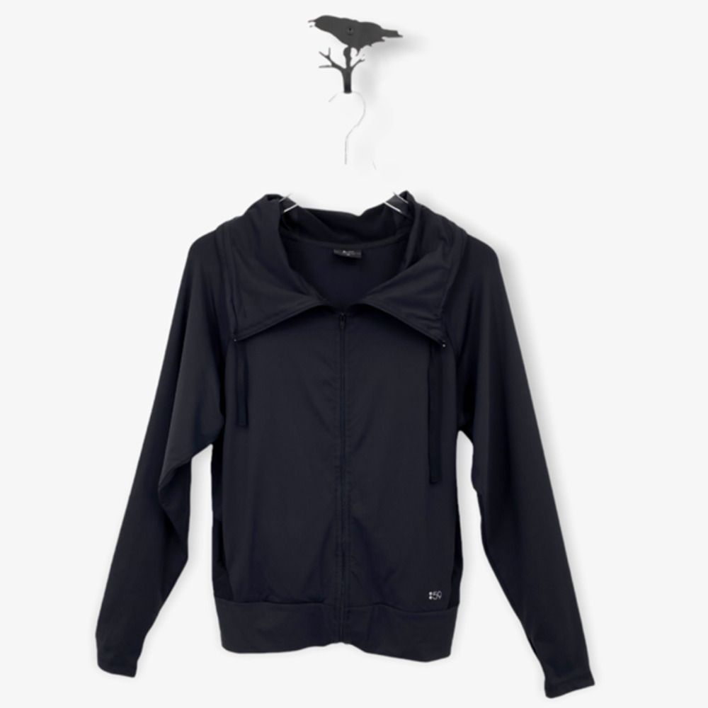 Splits59 Fifty Nine Black Full Zip Jacket With Thumbholes Stretch Size Medium - Picture 10 of 10
